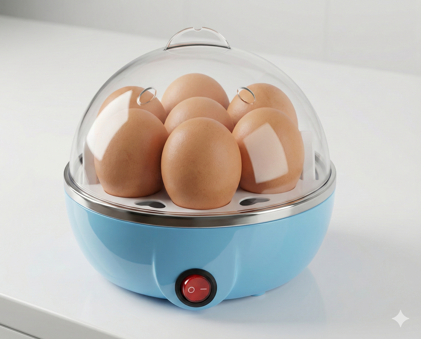 Automatic Electric Egg Boiler – 7 Egg Capacity | One-Touch Cooking | Fast, Safe & Steam Technology