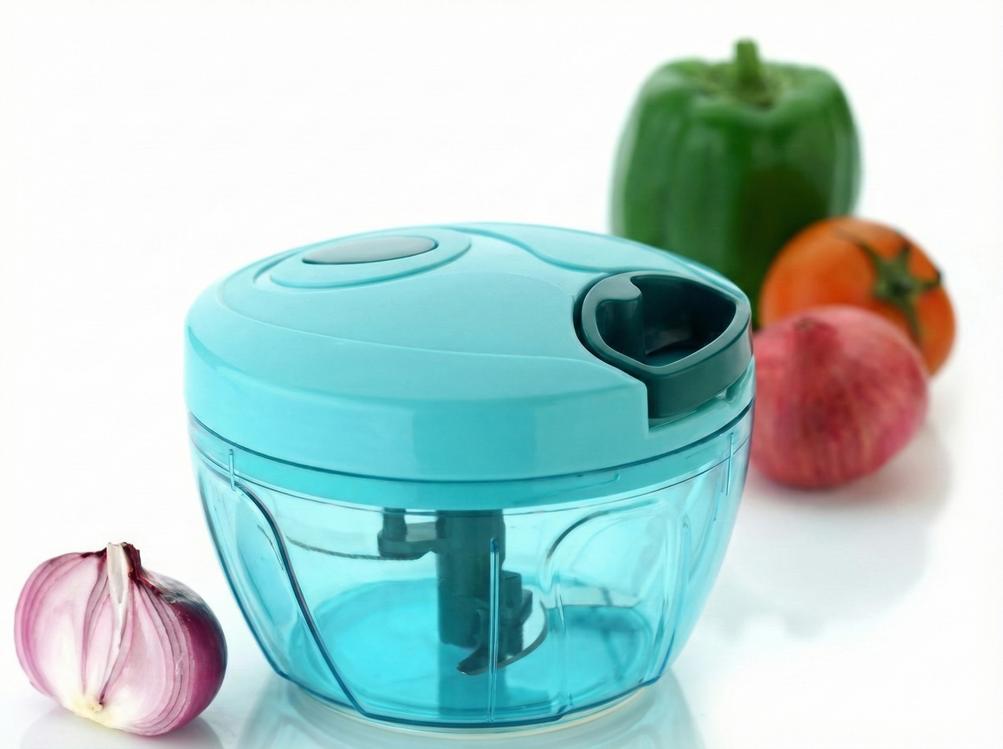 SuperFast Manual Pull Chopper – 3 Blade Vegetable & Onion Cutting Machine | 450ml | Quick Chop for Kitchen